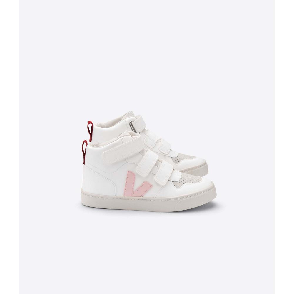 Kids\' Veja V-10 MID High Tops White | ZA 701FDN